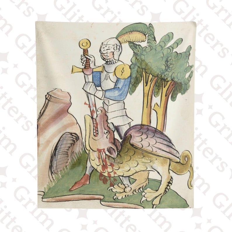 dragon tapestry 75x100 чёрный