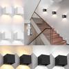 Indoor LED Wall Lamp Aluminium Cube Style Wall Light For Bedroom Living Room Hallway Stair Home Decor Corridor Aside Lighting