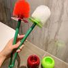 Toilet Brush Set with Base Cherry Shape Ergonomic Non-Slip Handle Bright Color Bathroom Cleaning Brush