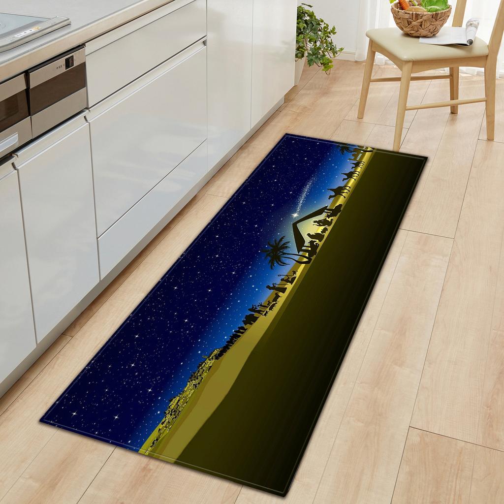 Christmas Kitchen Sand Carpet Doormat Long Floor Mat