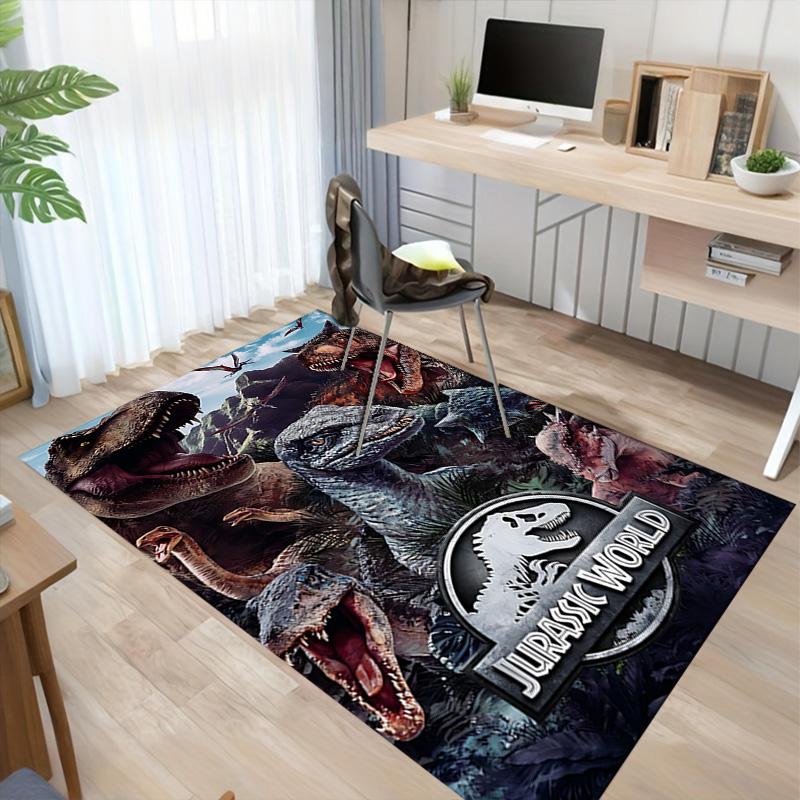 Jurassic World Dinosaurs Carpet For Playroom Bedroom Living Room Sofa Home Decor Kids Game Area Rug Nonslip Floor Mat