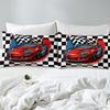 Erosebridal Racing Bedding Set Dirt Bike Duvet Cover Twin Size Race Car Competition Extreme Sports Comforter Cover for Kid Boy Men Red Autom