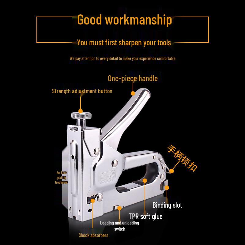 Premium Pneumatic Nail Gun and Manual U-Shaped Stapler
