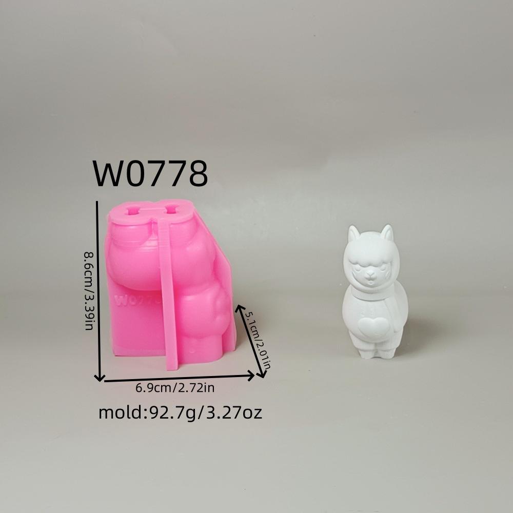 3D Horse, Duck, Alpaca, Dinosaur Animal Series Plaster Figurine Silicone Mold DIY Cement Plaster Dinosaur Animal Mold