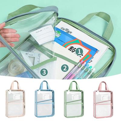 Large-capacity Tote School Bag Transparent Test Papers Document Bag Portable Tutorial Bag  Student