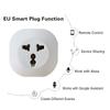 Multi-function Tuya Wifi Smart Socket App Control Support Google Alexa Voice Plug Timing Power Outlet For Home House