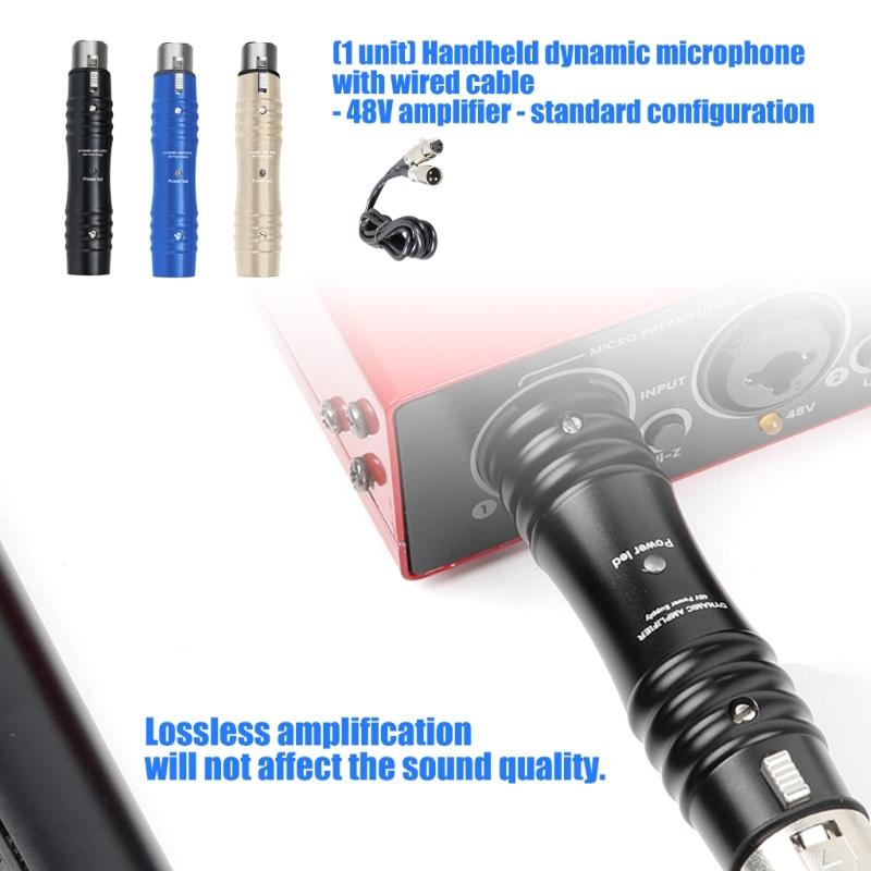 Durability Metal Handheld Microphone Preamplifier 48V Amplifier Ideal For Stage Performances And Public Speaking