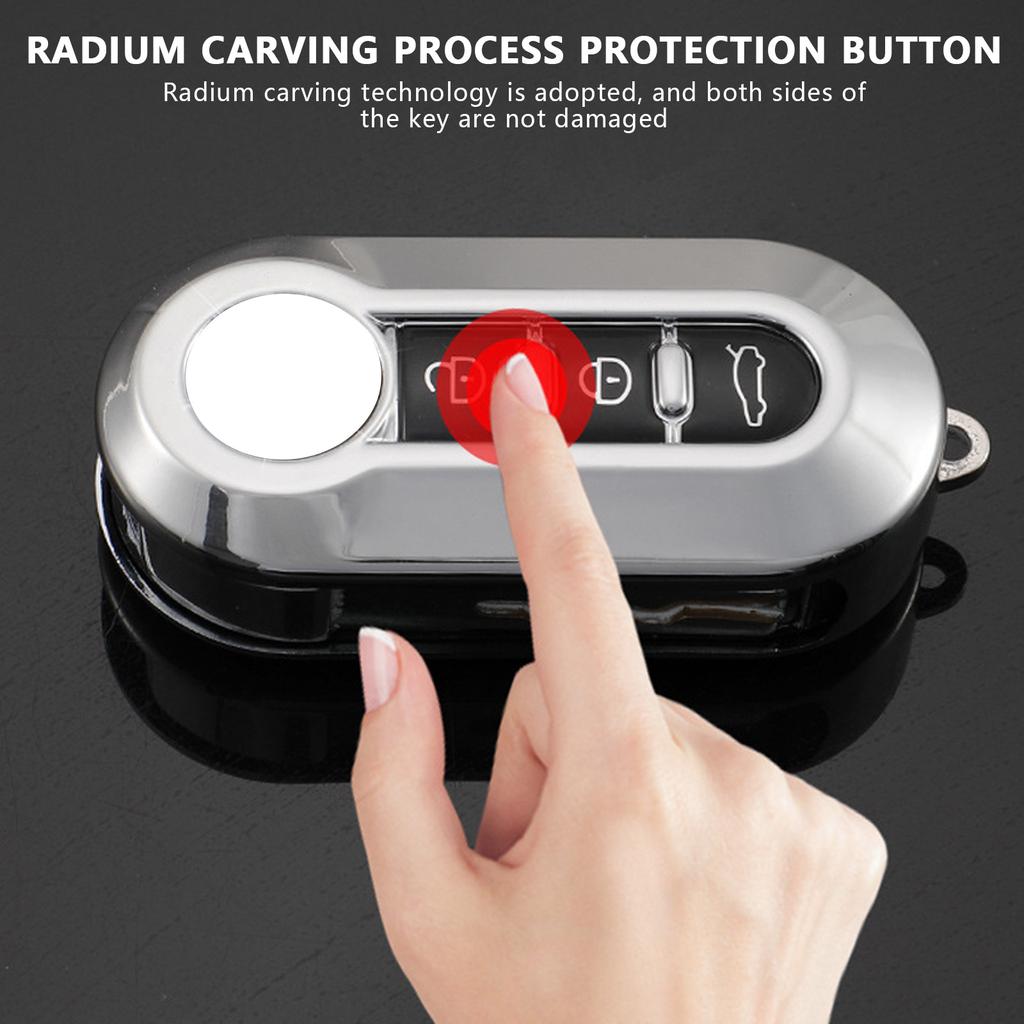 TPU 3 Tasten Auto Flip Schlüssel Fall Volle Abdeckung Für Fiat 500 Ducato Panda 500L Punto Lancia Musa Kuvi Schlüssel Shell Protecor