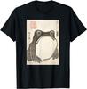 Classic Casual Grumpy Frog Art Print T-Shirt 100% Pure Cotton Hip Hop Streetwear Tops Tees Men's Short Sleeved Clothing 43014