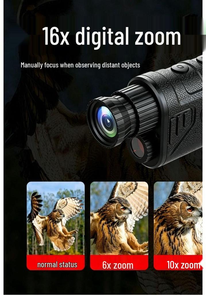 Portable HD Night Vision Monocular with Infrared Sensing & Video Recording