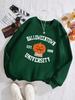 Plus Size Women'S Halloween Pumpkin Print Casual Crew Neck