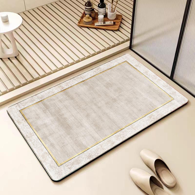 Diatom mud floor mat wabi wind bathroom non-slip mat toilet door absorbent mat
