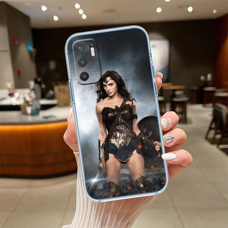 RE64 Wonder Woman Transparent Phone Case for Motorola Moto G7 G8 G9 G84 G85 G73 G24 G15 Z2 Play Power Plus