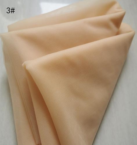 Small Hole See Through Polyester Nude Skin Colour Mesh Body Stocking Dance Wear Fabric Design Tulle Sells By Half Yards