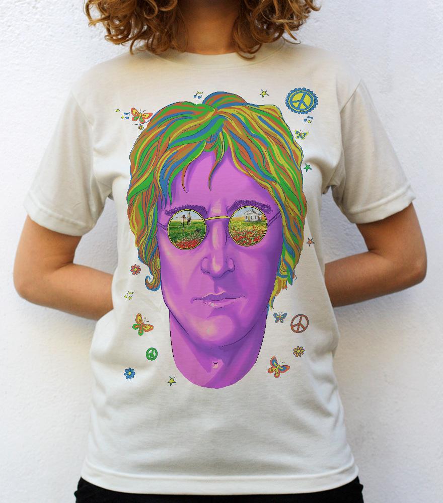 Imagine John Lennon Portrait T Shirt Artwork