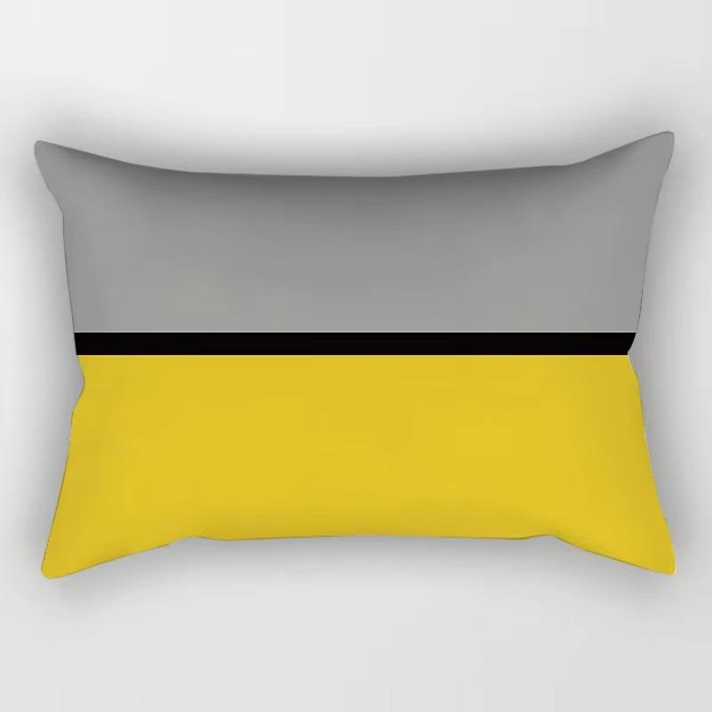 30*50cm Yellow Red Geometric Nordic Pattern Printing Simple Decoration Living Room Home Polyester Rectangular Pillowcase