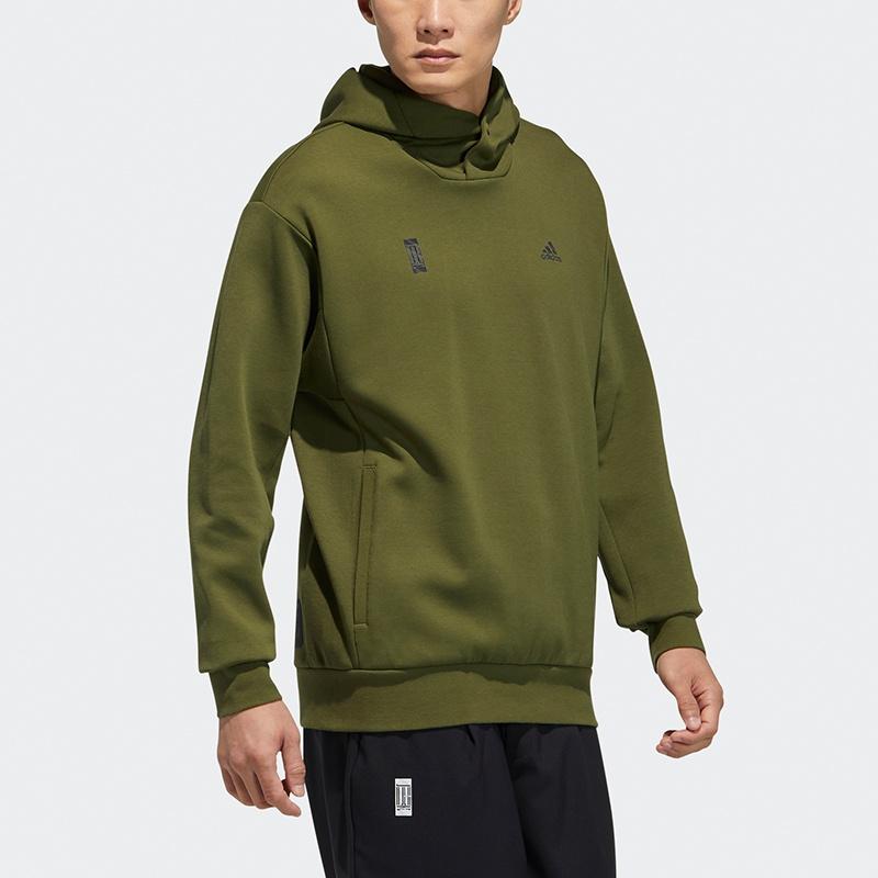 adidas Wj Swt Hood Casual Sports hooded Pullover Green Men's GP0923