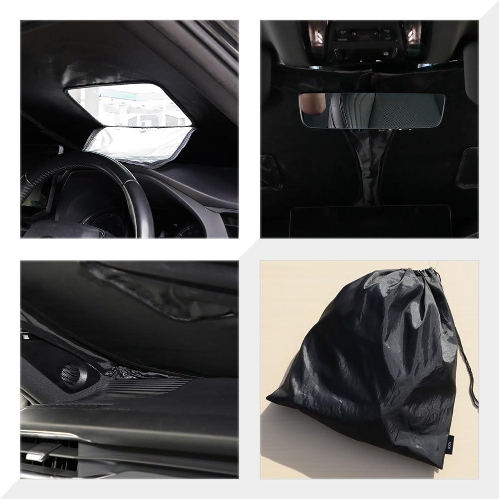 80 Series Toyota Harrier Sunshade with Small UV Sun Privacy Storage Case Toyota Harrier S YOURS Pop-Up Window, Patented, Protection, Sunshade,