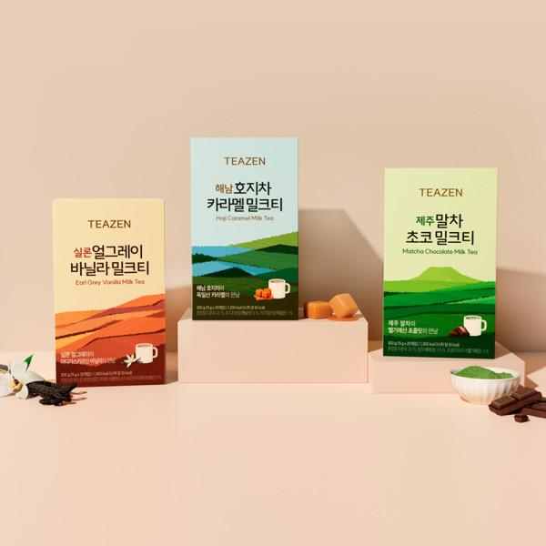 Teazen Matcha Choco Milk Tea 20 sticks and 2 other types, Korea Kombucha