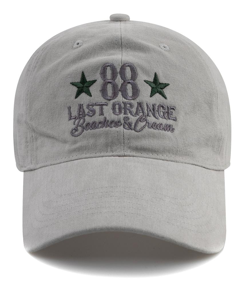 Bichiseuaenkeulim Last Orange Cotton Ball Cap-Gray