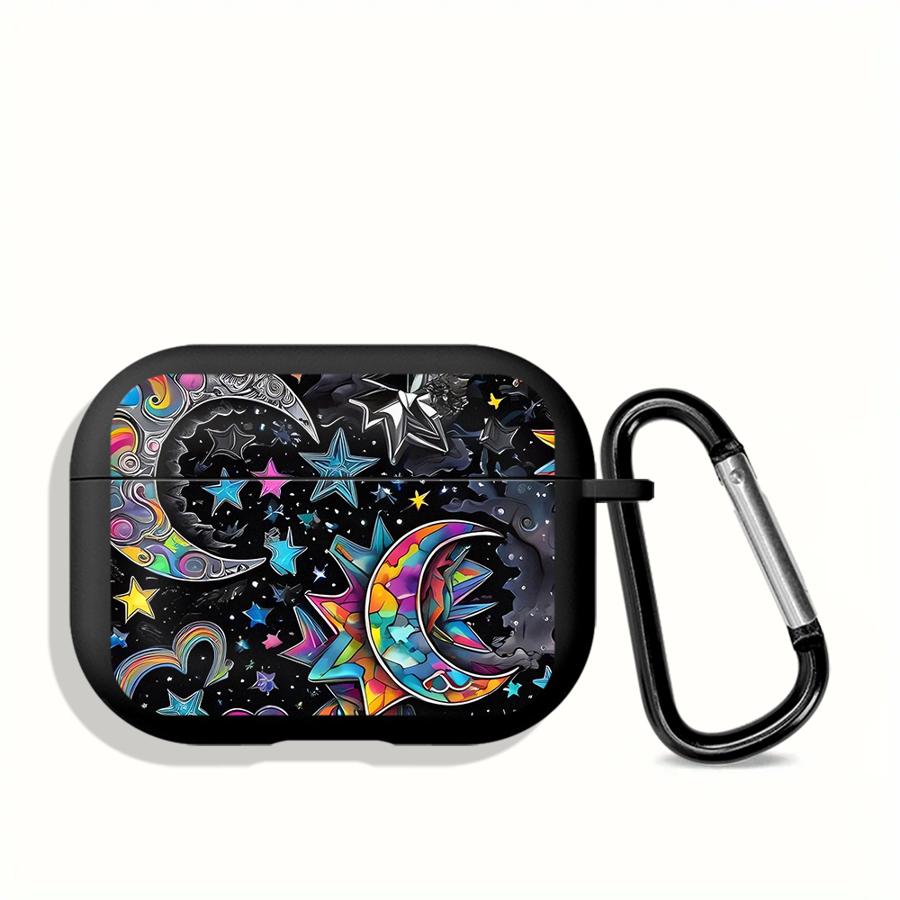 

Earphone Cases Cover Case For Airpods 4 1 Pro3 Pro 2 3 Pro2 Star Moon Pattern Airpods Pro 3