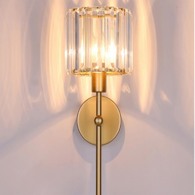 Kinkiet bedroom night lamp cabinet living room living room living room decoration balcony wall behind crystal wall lamp
