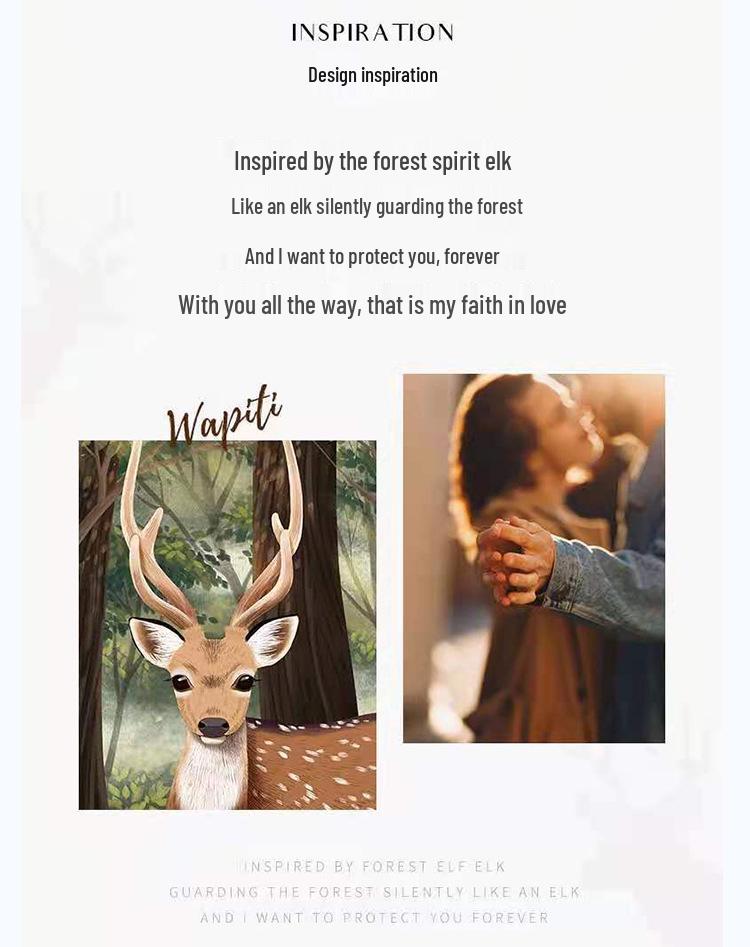 One Deer With You: 999 Pure Silver Adjustable Couple Rings for Men and Women - Unique Design Christmas Gift