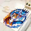 1pc Dragon and Tiger Print, Design Indoor Area Rug, Soft, Anti-Slip, and Durable Gaming Room Decor for Bedroom, Living Room, and Exercise Ru