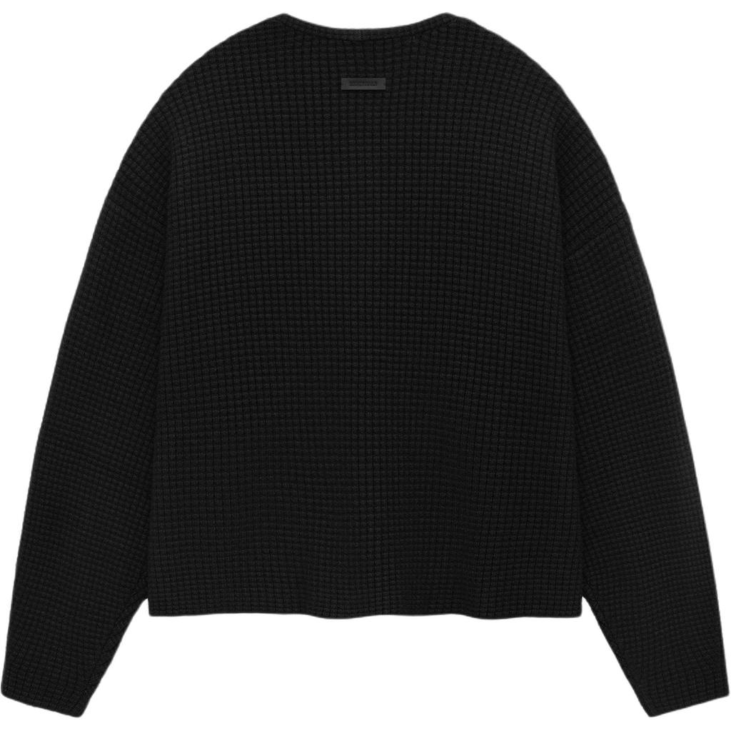 Fear of God Essentials Heavy Waffle Cardigan Black Men Tops 192BT246200F