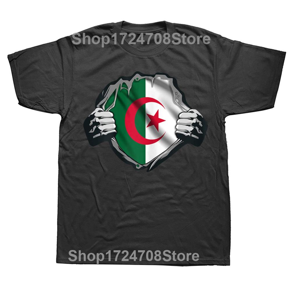 Grappige Algerije Algerijnse Vlag Trots T-shirts Grafisch Katoen Streetwear Korte Mouw Verjaardagscadeaus Zomerstijl Nieuw T-shirt