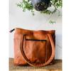 Women's Genuine Reliable Goat Leather Tote Shopping Handmade Bag