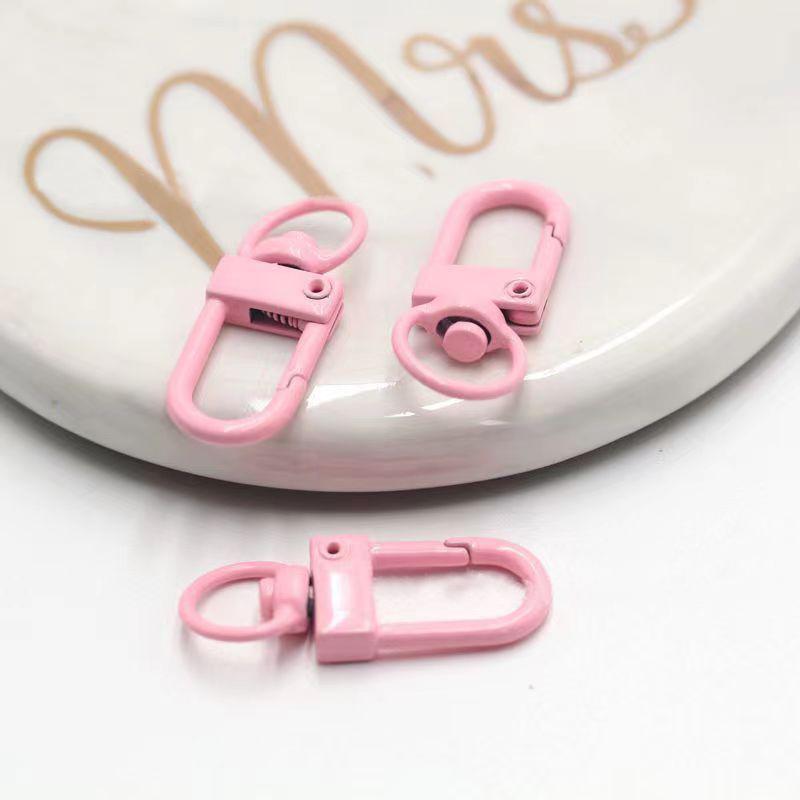 1Pcs Mix Candy Color Snap Rotating Lobster Clasp Hooks Metal Plated Diy Jewelry Making Accessories For Keychain Handbags