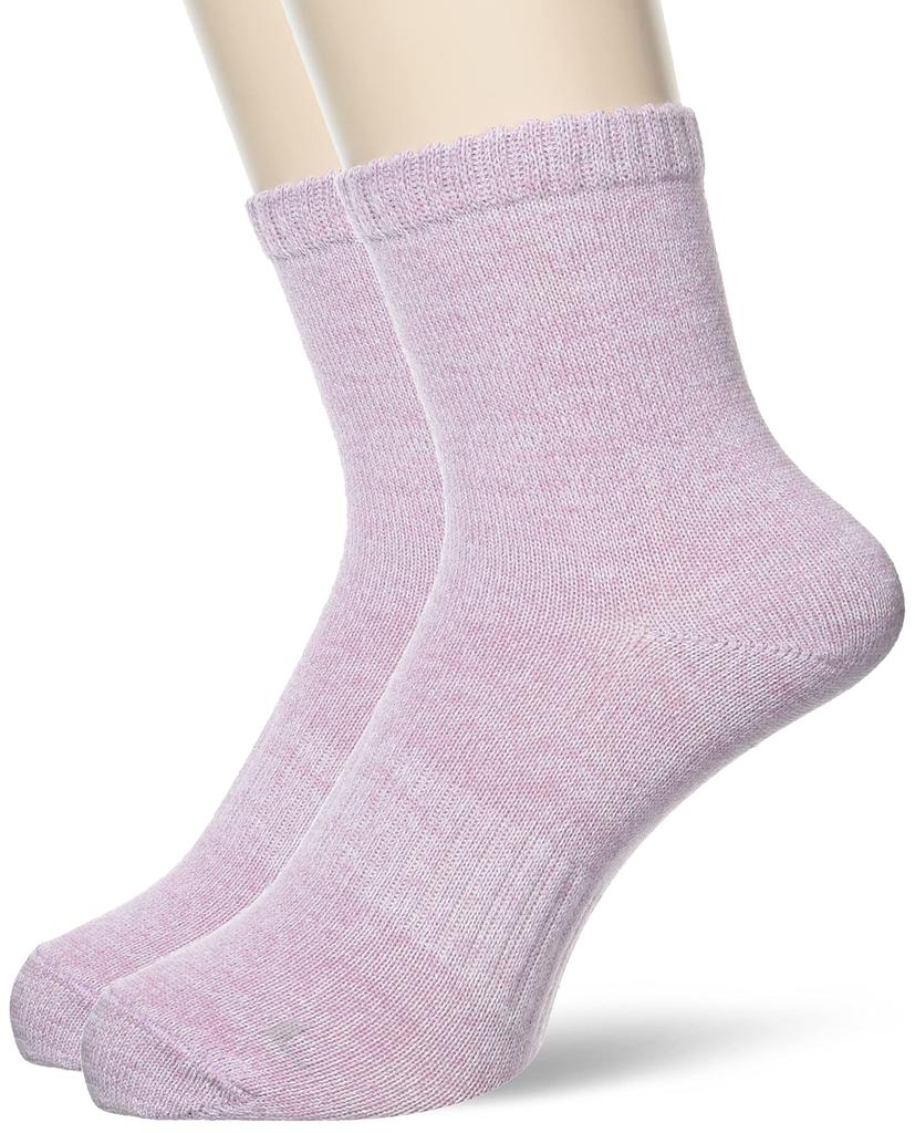 Gunze WASHIITO Washi 3D Toe Separate Crew Set of Pale Sizes Cm Socks, Yarn, Design, Knit, Length, 2, Lavender, 23.0-25.0