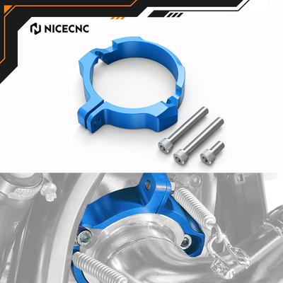 NICECNC Für Husqvarna TE 300 TE250 TX300 2017- TE300i TE250i GASGAS EC300 KTM EXC 300 Aluminium Auspuffflanschschutz