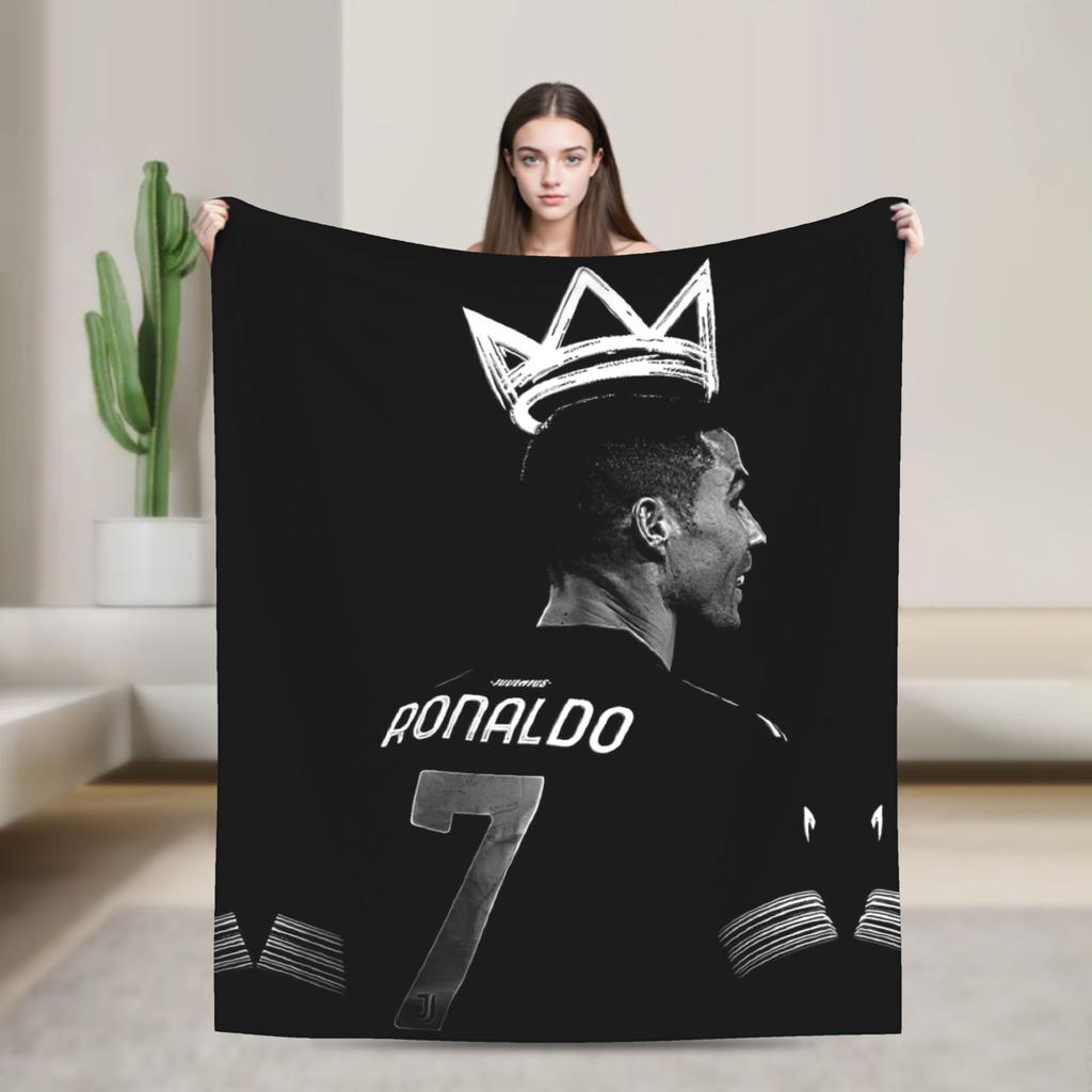 Football Legend  CR7 Plush Blanket  Vintage Throw Blanket for Home 125*100cm Bedspread