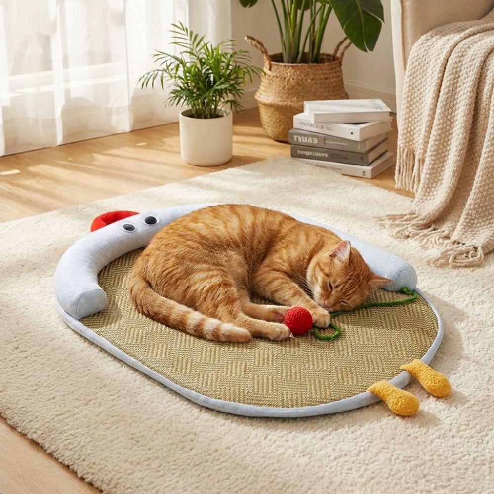 Neck Support Dog Sleeping Mat Ice Silky Cooling Puppy Kennel Cat Cool Pad Bed  Small Pet