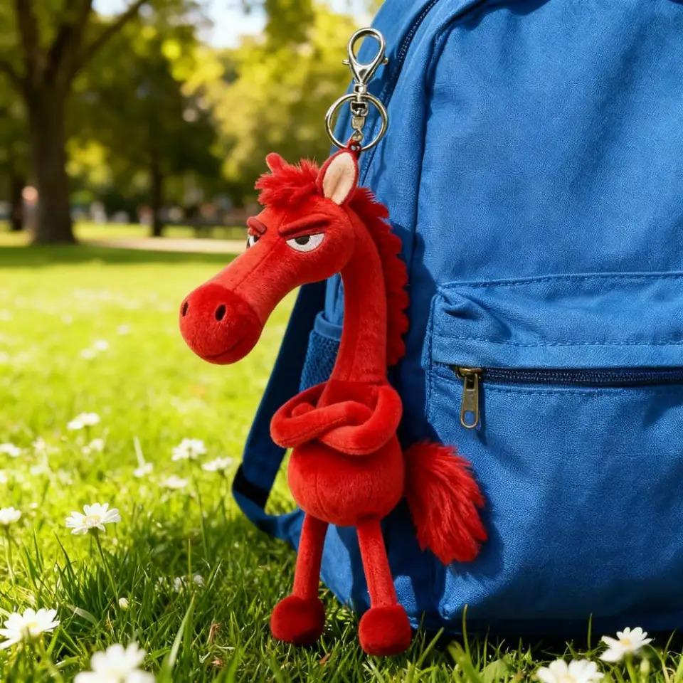 Portachiavi Cavallo Nero Peluche Ciondolo Zaino Decorazione Anno del Cavallo Peluche Souvenir di Capodanno Regali Per Ragazzi Ragazze