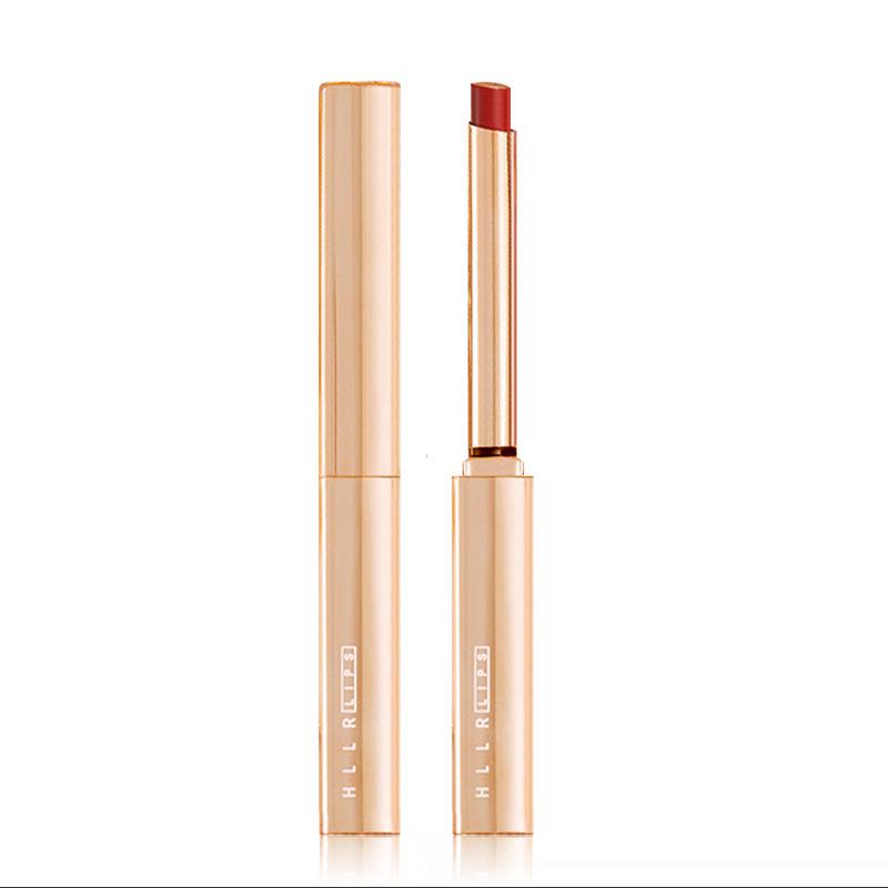 Golden Velvet Semi-Matte Moisturizing Lipstick, Slim Tube, Long-lasting, Non-Fade
