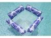 Inflatable Mesh Lounge Chair: Four-Tube Floating Hammock with Striped Foldable Design for Water Recreation
