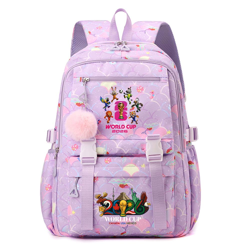 

Anime 2026 FIFA World Cup Printed Backpack Schoolbag for Teenager Student Girl Boy Bookbag Large Capacity Waterproof Travel Bag Gift Mochila