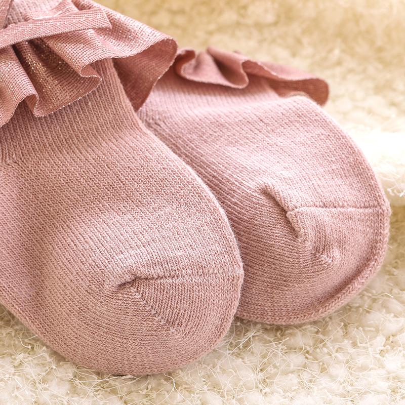 0-12M Newborn Baby Lace Socks Bow Princess Socks Girls Infant Spring and Autumn Baby Cotton Socks Girls Breathable Ruffled Socks