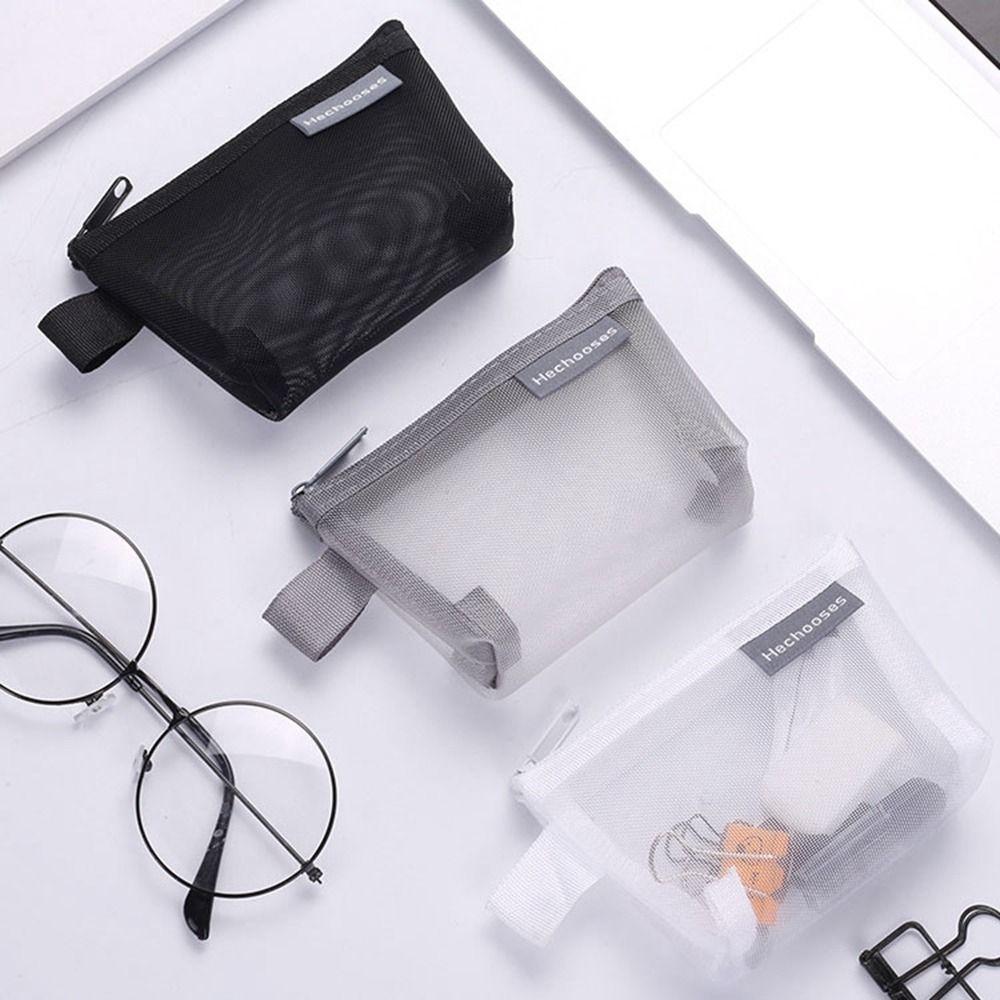 Cosmetic Cases Wash Pouch Makeup Brush Storage Bag Storage Bag Small Coin Purse Mesh Cosmetic Bag