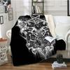Stampa 3D Teschio Plaid Satanico Copriletto Tessili per la Casa Divano Stampa Coperta Pile Inverno Caldo Coperta Flanella Regalo di Compleanno