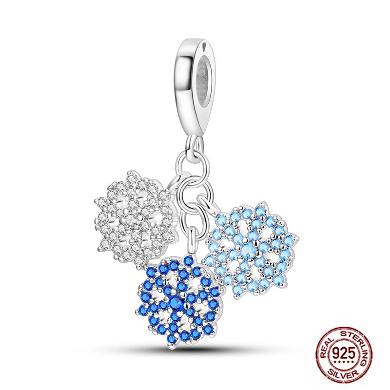 Christmas Charms Copper Fit Pendant Original Bracelets Santa Claus Snowflake Tree Gingerbread Man Beads Diy Jewelry