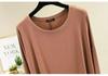Women's Loose Modal Cotton Long Sleeve Top - Spring/Summer Plus Size Lightweight Slimming Round Neck Solid Color Base Layer.