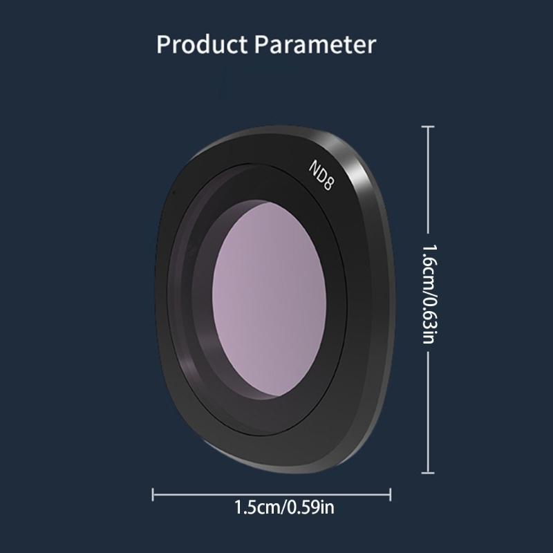 Protective Waterproof Lens Filter For Action Cameras High Light Transmission Scratch Resistant Aluminum Alloy Frame