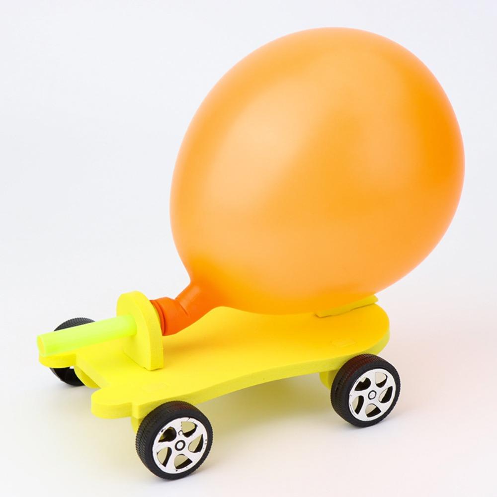 Balloon Powered Balloon Rec oil Car DIY Materials Puzzle Science Education Toy  Home School