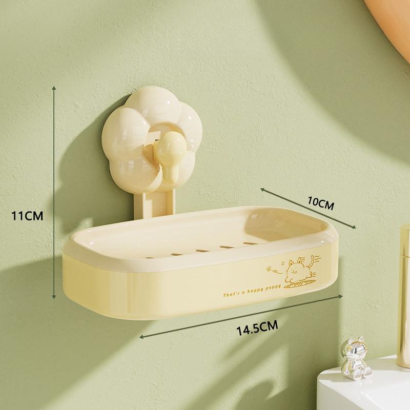 Flower Suction Cup Soap Box No Punching Soap Holder Removable Suction Cup Soap Box Suction Cup Soap Box