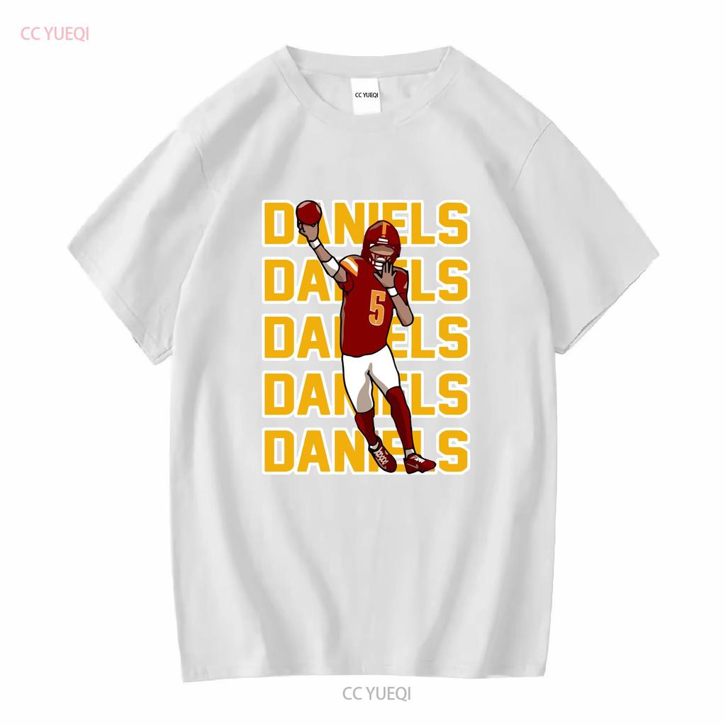 Jayden Daniels Tekst Afbeelding T-shirt Lange Of Korte Mouwen Vintage Gewassen Ademend Zacht Stijlvol Comfortabel Mode Uitgerekt