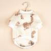 Dogs Pet Sweater Winter Leopard Print French Puppy Pullover  Cartoon Bear Fuzzy Pet Sweatshirt Warm Pullover Soft Pet Clothing